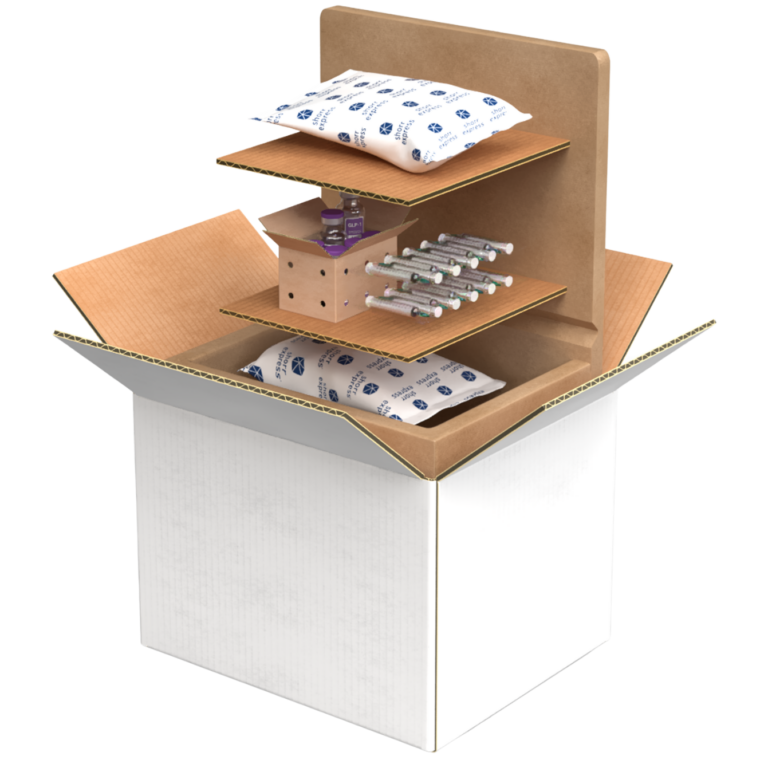 Cooler and Cold Chain Solution for Vials Exploded View Transparent Tall