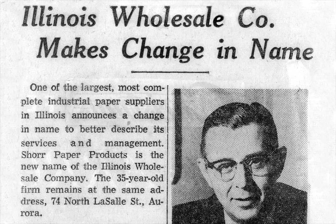 company shorr packaging history 1957 12 01 name change illinois wholesale paper products 1