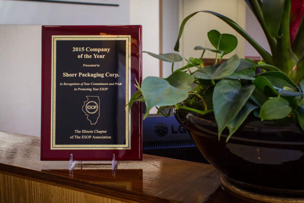 company shorr packaging history esop award 2015