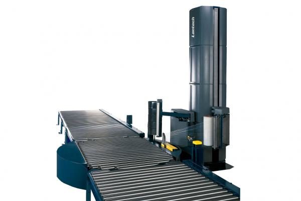 equipment stretch wrapper lantech q1000 automatic conveyorized shorr packaging