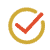 Yellow and red check mark icon