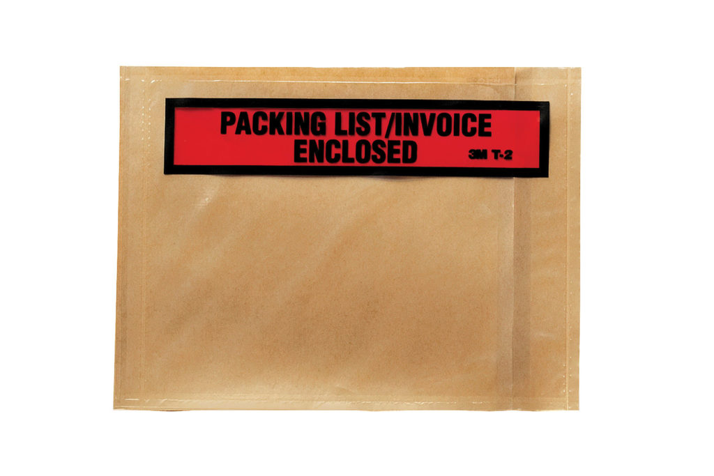 packing list envelope clear printed invoice polyethylene 3m