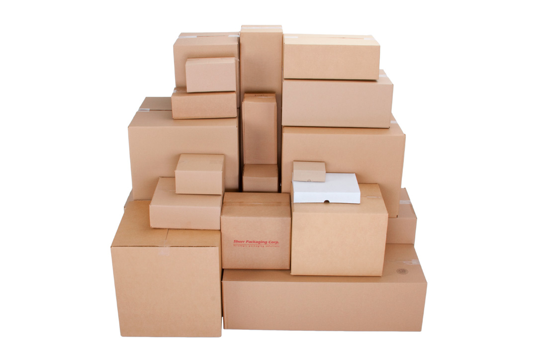 products corrugated stock boxes shipping kraft white stacked shorr packaging 2