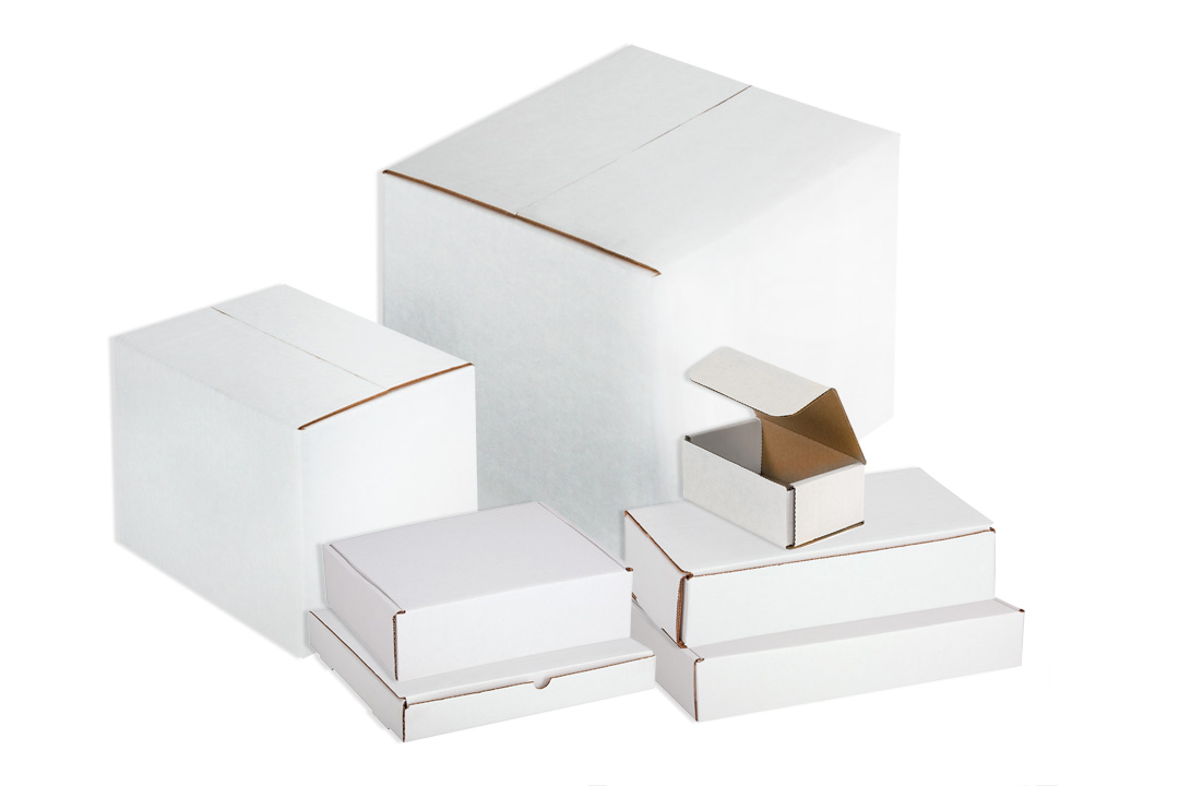 5X5X4 WHITE CORRUGATED MAILERS MANY SIZES SHIPPING PACKING BOXES MAILERS BOX 